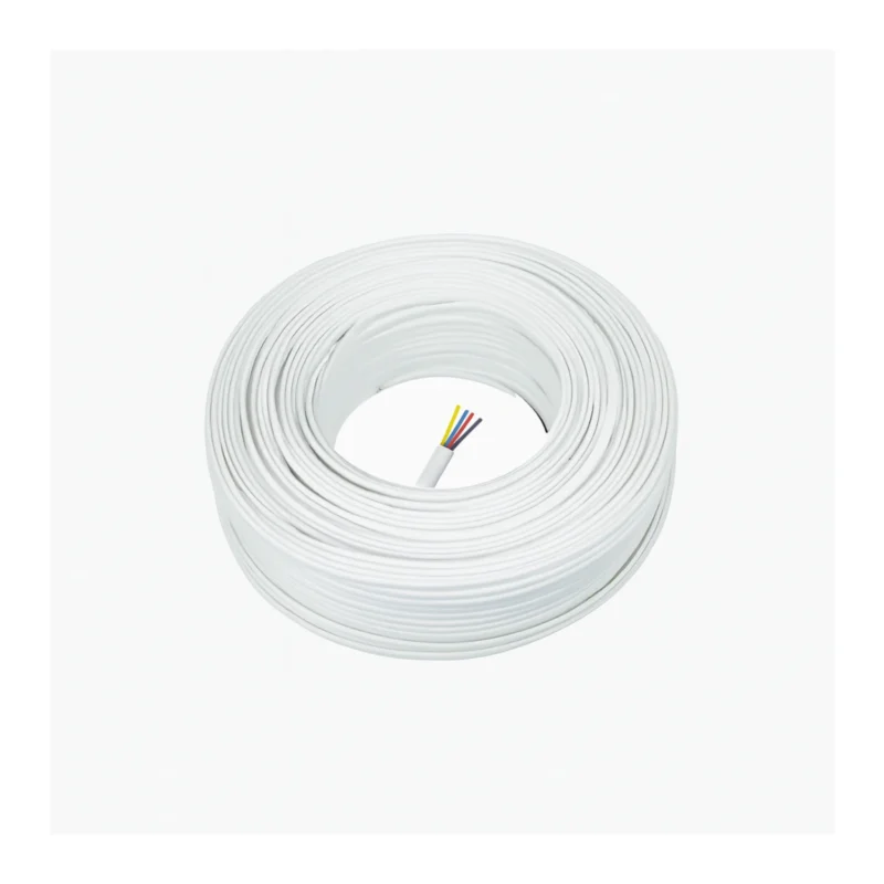 Cable Pin 04 Hilos 4X24 Color Blanco Rollo 100 Metros Dlux